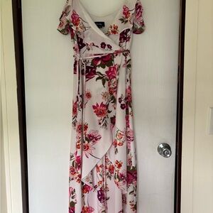 by & by Pink Floral Maxi Dress